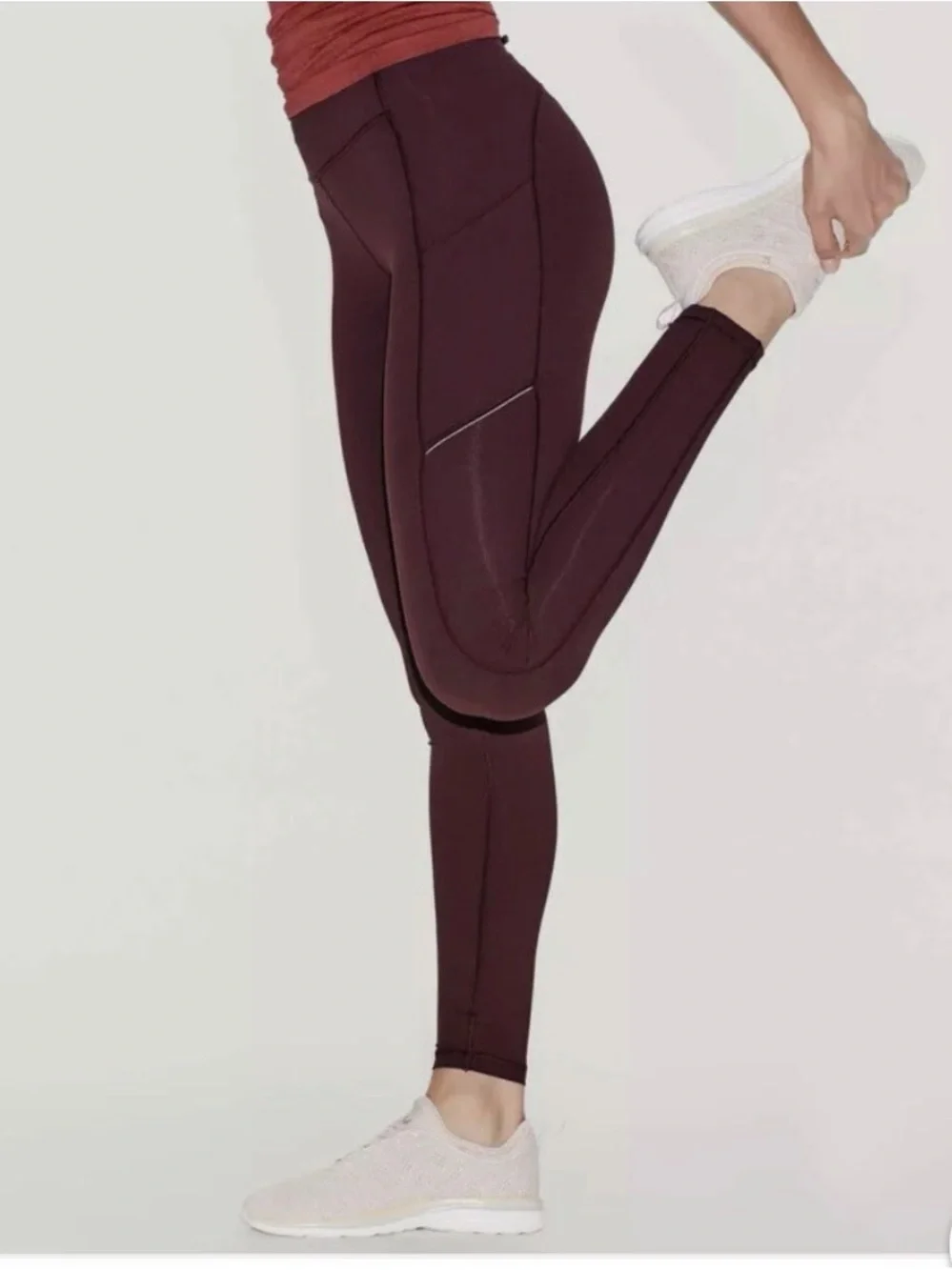 lululemon athletica Burgundy High-Rise Performance Leggings